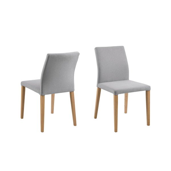 2 gaiši pelēku ēdamistabas krēslu komplekts Actona Zina Dining Set-image-3