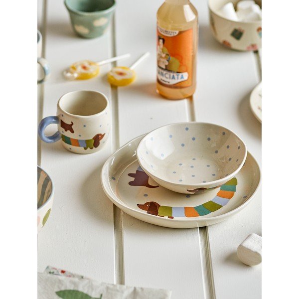 Akmensmasas bērnu pusdienu komplekts (3 gab.) Charlie – Bloomingville Mini-image-1