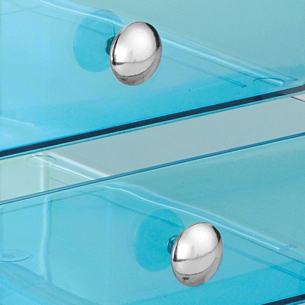 Zils 3 līmeņu organizators ar atvilktnēm iDesign, 16,5 x 16,5 cm-image-2