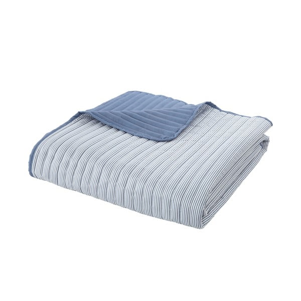 Zils stepēts gultas pārklājs 220x230 cm Stripe – Catherine Lansfield