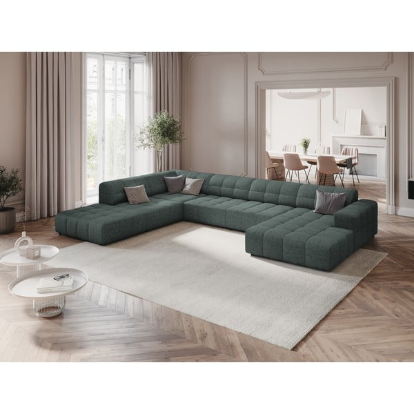 Tirkīzzils stūra dīvāns (ar kreiso stūri/U veida) Chicago – Cosmopolitan Design-image-1