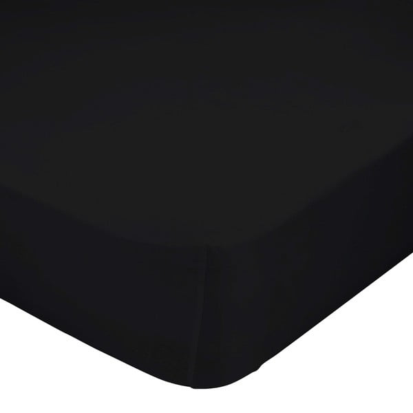 Melna elastīga tīrās kokvilnas loksne, 60 x 120 cm