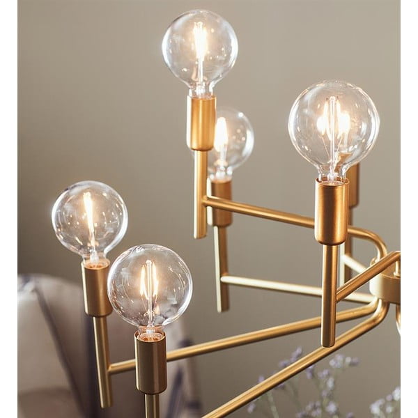 Divpadsmit spuldžu griestu lampa zeltītā krāsā Markslöjd Regent-image-2