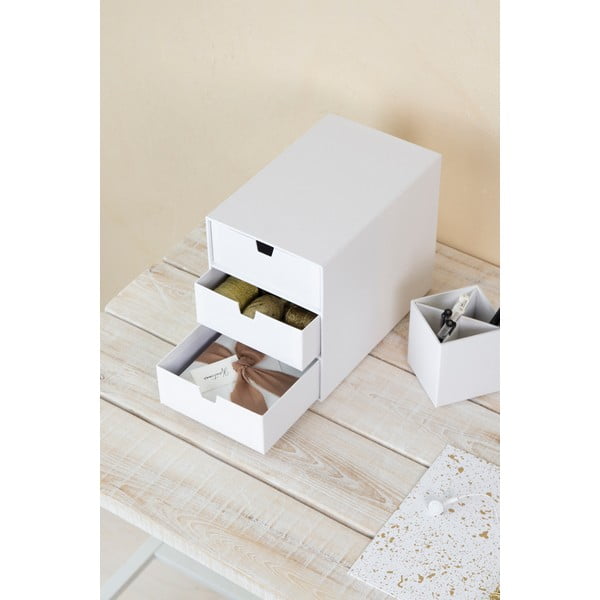 Balta uzglabāšanas kaste ar 3 atvilktnēm Bigso Box of Sweden Ingrid-image-1