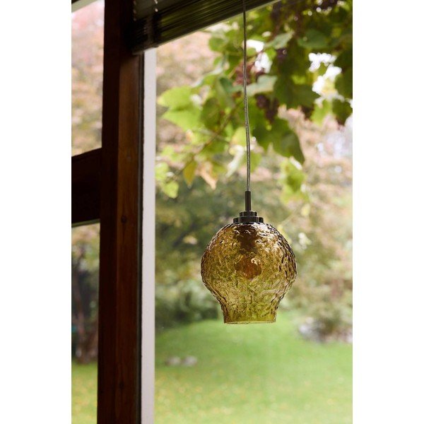 Dzintara dzeltena stikla piekaramā lampa ø 15 cm Breen – Jotex-image-2
