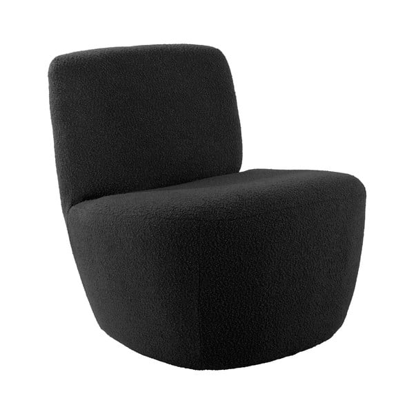 Melns atpūtas krēsls no buklē auduma Ada – Leitmotiv