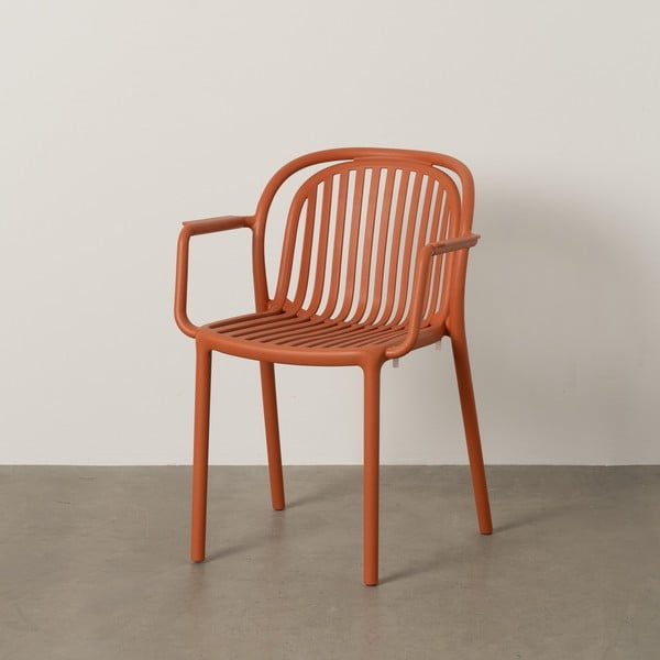 Terakotas oranžs plastmasas pusdienu krēsls Alia – Ixia-image-1
