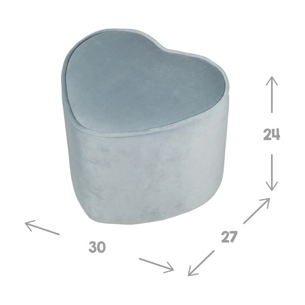 Gaiši zils samta bērnu pufs Lil Sofa – Roba-image-2