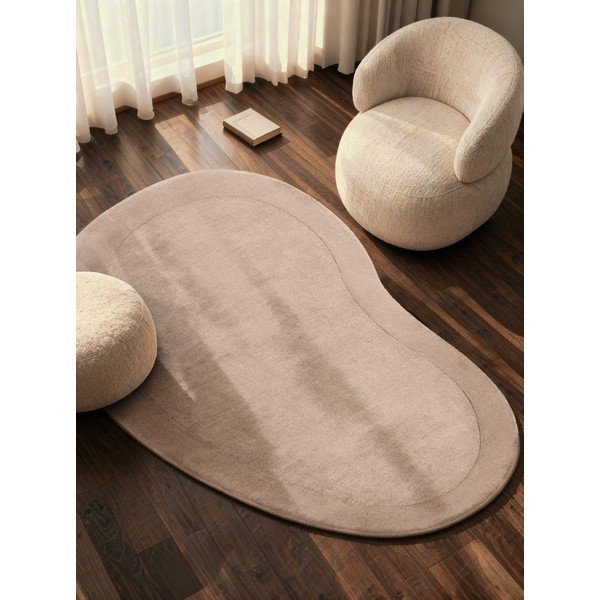 Bēšs ar rokām darināts paklājs no vilnas maisījuma 125x200 cm Kari Organic – Villeroy&Boch-image-1