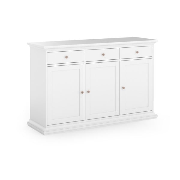 Balta zema kumode 144x92 cm Paris – Tvilum-image-4