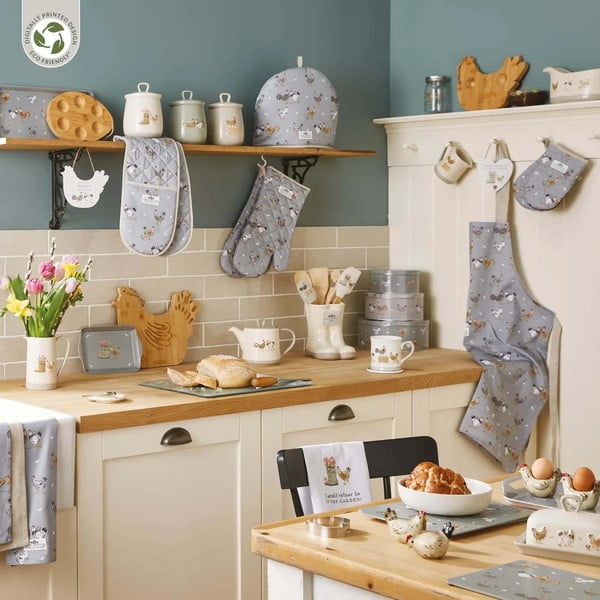 Kokvilnas virtuves cimdi (2 gab.) Hen House – Cooksmart ®-image-1