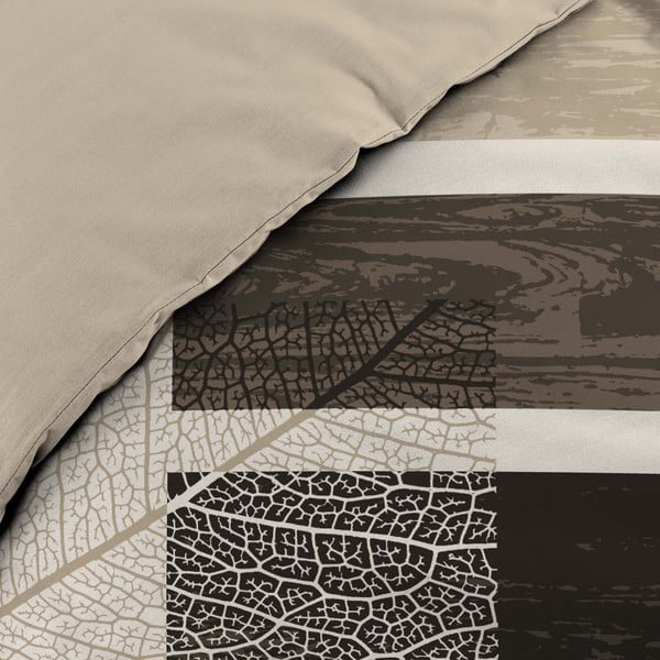 Brūna divguļamā kokvilnas gultas veļa 200x200 cm So Natural – douceur d'intérieur-image-3