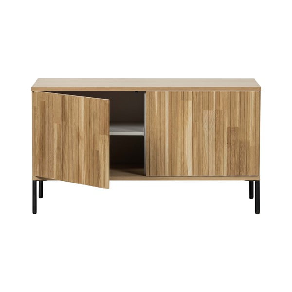 Dabīga toņa TV galdiņš ar ozolkoka imitāciju 100x56x44 cm Gravure – WOOOD-image-3