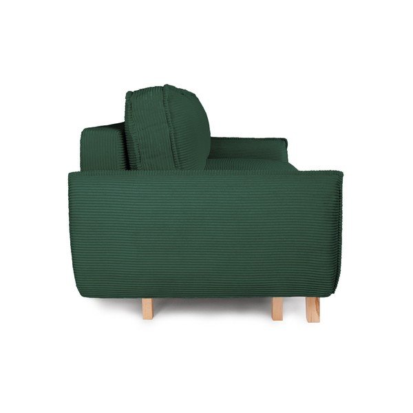Tumši zaļš velveta salokāms/ar uzglabāšanas vietu dīvāns 218 cm Tori – Bonami Selection-image-2