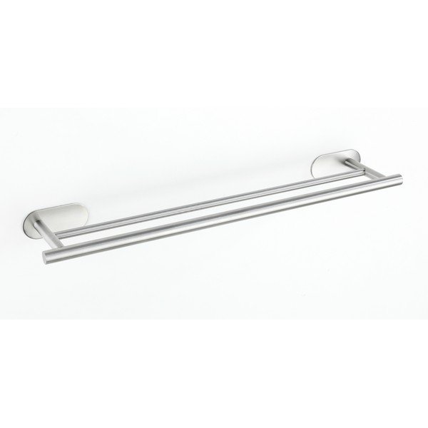 Matētas sudraba krāsas nerūsējošā tērauda pašlīmējošs dvieļu turētājs Orea Duo – Wenko-image-3