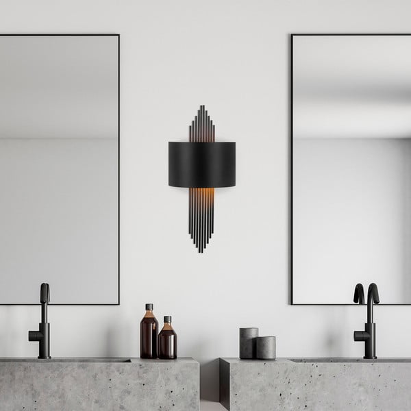 Melna sienas lampa Rayi – Opviq lights-image-2