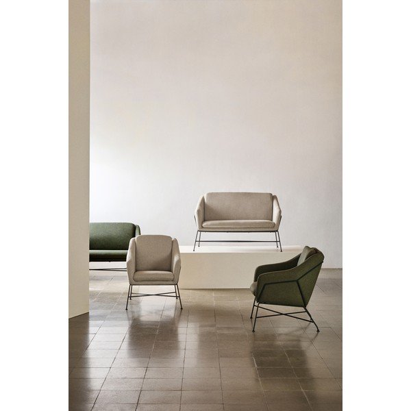 Zaļš dīvāns 128 cm Brida – Kave Home-image-3