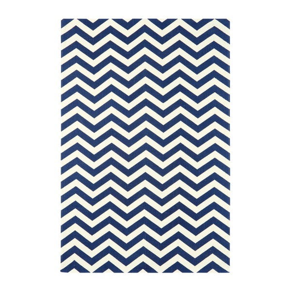 Zils un balts paklājs Asiatic Carpetets Zig Zag, 160 x 230 cm