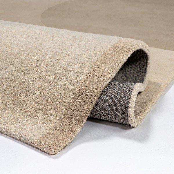 Dabīga toņa ar rokām darināts vilnas paklājs 150x240 cm Lozenge – Flair Rugs-image-2