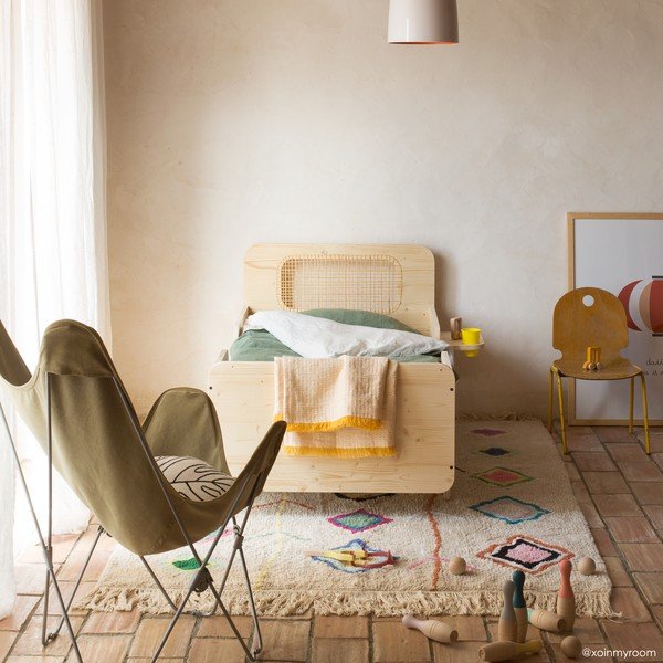 Krēmkrāsas mazgājams/ar rokām darināts kokvilnas paklājs 140x200 cm Kaarol – Lorena Canals-image-4