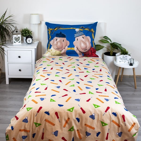 Vienguļamā kokvilnas bērnu gultas veļa 140x200 cm Pat a Mat – Jerry Fabrics-image-2