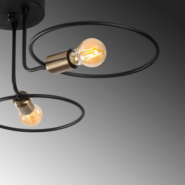 Melna griestu lampa Circle – Opviq lights-image-4