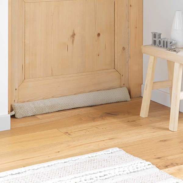 Bēšs aizsargs pret caurvēju 10x80 cm Flanela – douceur d'intérieur-image-1