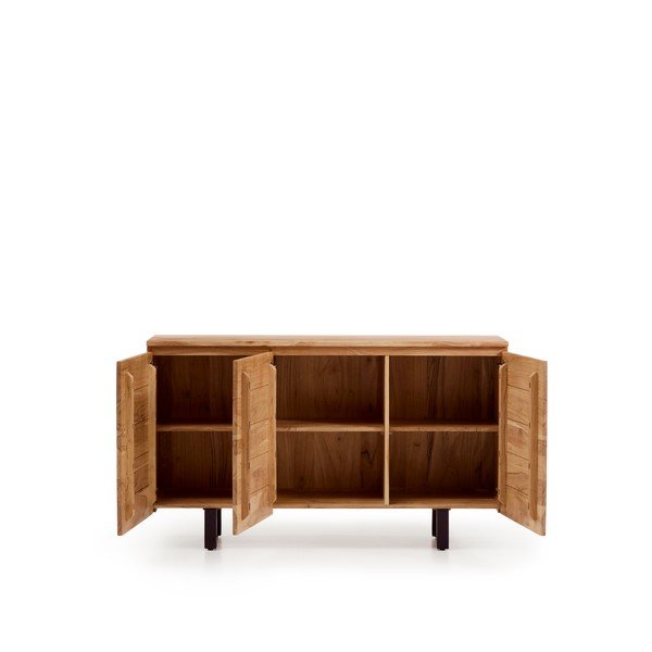 Dabīga toņa akācijas masīvkoka kumode 150x88x40 cm Uxue – Kave Home-image-4