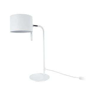 Balta galda lampa Leitmotiv Shell, augstums 45 cm