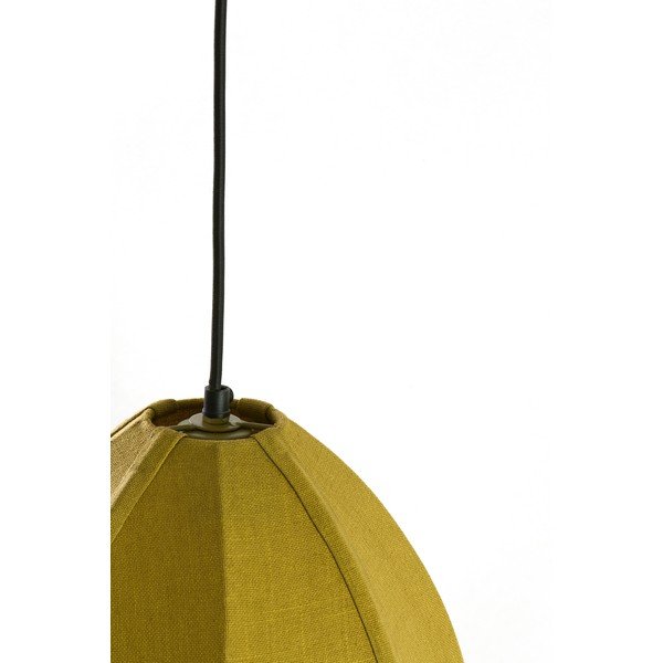 Zaļa piekaramā lampa ar auduma abažūru Milatos – Light & Living-image-3