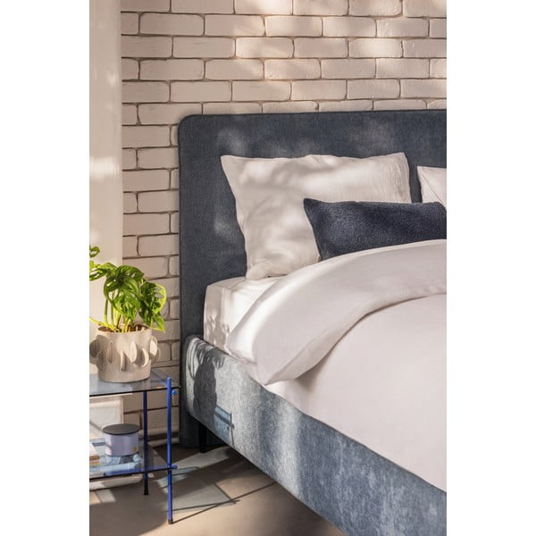 Zila polsterēta divvietīga gulta ar redelēm 180x200 cm Noira Slim – Bonami Selection-image-3