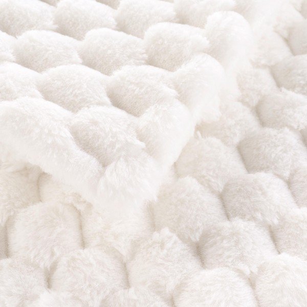 Krēmkrāsas mikroplīša pleds 220x240 cm Frosty – douceur d'intérieur-image-4