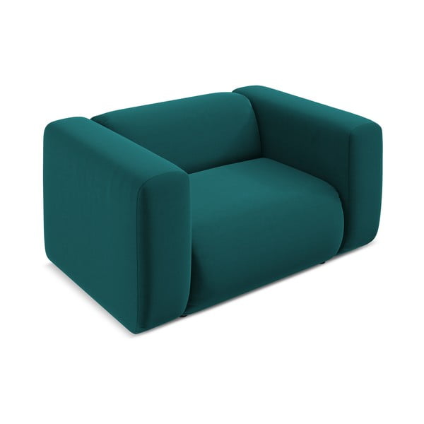 Tirkīzzils samta atpūtas krēsls Ekahi – Makamii-image-3