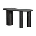 Tumši brūns konsoles galds ar priedes koka imitāciju 70x150 cm Maan – WOOOD