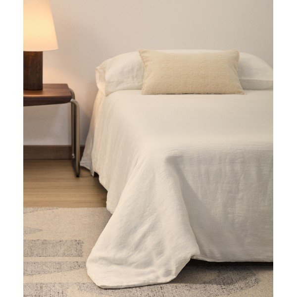 Ziloņkaula krāsas vienguļamā/īpaši gara gultas veļa 150x220 cm Simmel – Kave Home-image-1