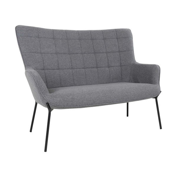 Pelēks dīvāns 128 cm Glasgow – House Nordic-image-1