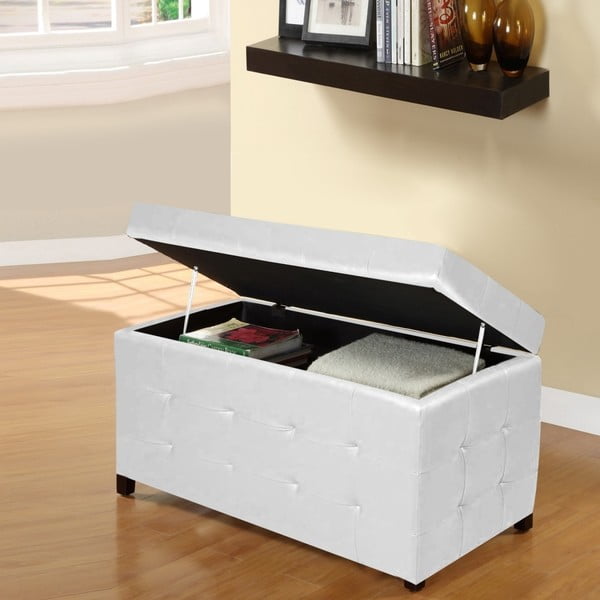 Balts taburete ar uzglabāšanas vietu Evergreen House Multi, 84 x 49 cm-image-1