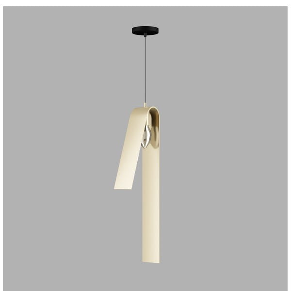 Melna/zelta krāsas piekaramā lampa ar metāla abažūru Fold – Squid Lighting-image-1