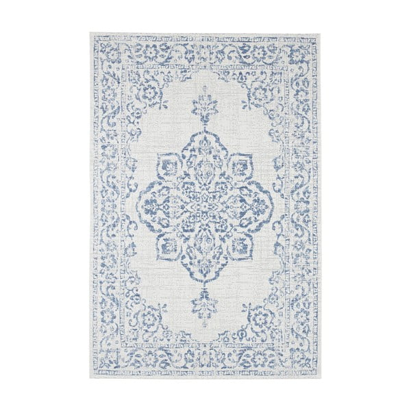 Zils un krēmkrāsas āra paklājs NORTHRUGS Tilos, 160 x 230 cm