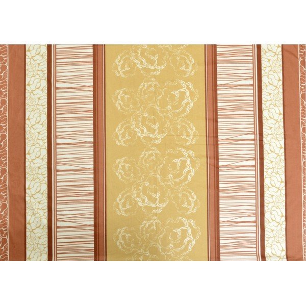 Dzeltena/oranža kokvilnas satīna gultas veļa vienvietīgai gultai 140x200 cm Stripes -image-1