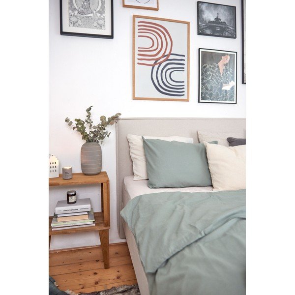 Zaļa vienguļamā gultasveļa no mīkstinātas kokvilnas Bonami Selection, 140 x 200 cm-image-3