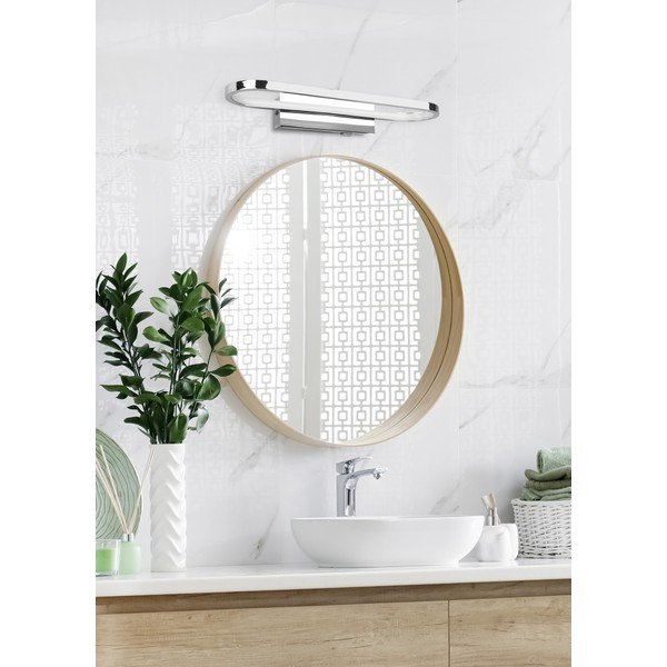 LED sienas lampa sudraba krāsā (garums 40 cm) Gianni – Trio-image-1