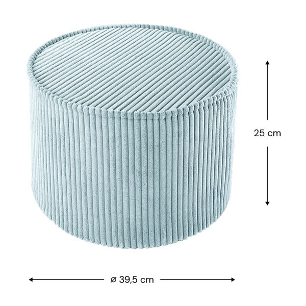 Piparmētru zaļš velveta bērnu pufs – Wigiwama-image-2