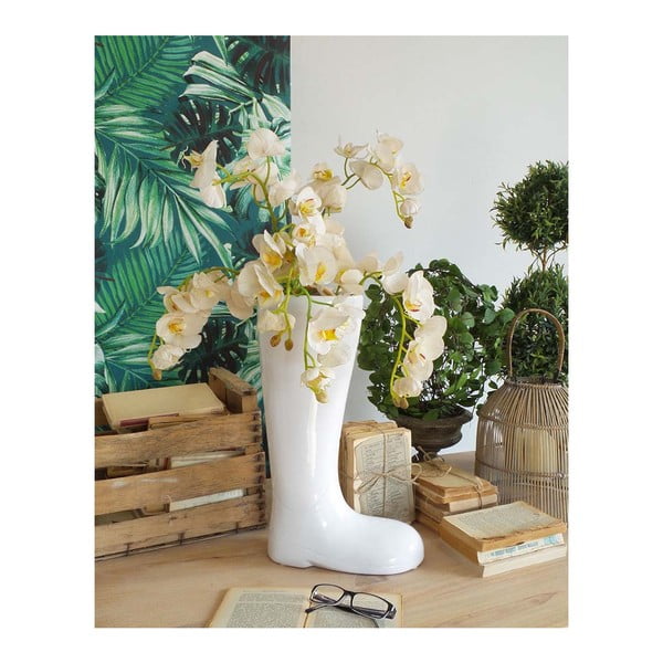 Balta keramikas vāze kurpes formā Orchidea Milano Luxury