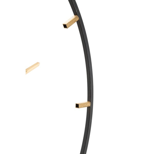 Melns sienas pulkstenis ar zelta krāsas detaļām Mauro Ferretti Goldy, ø 60 cm-image-4