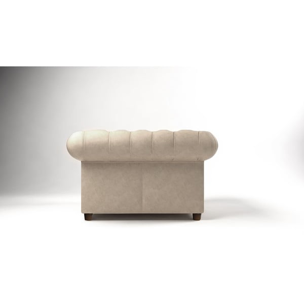 Krēmkrāsas samta krēsls Cambridge – Ropez-image-2