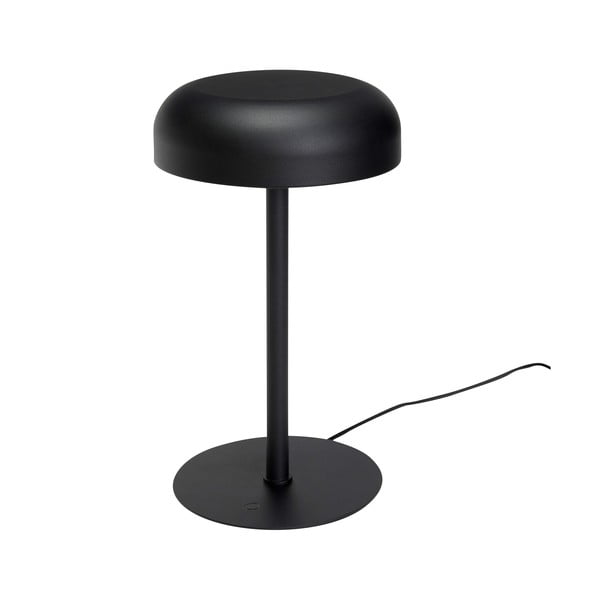 Melna LED galda lampa ar regulējamu spilgtumu (augstums 37 cm) Velo – Hübsch-image-3