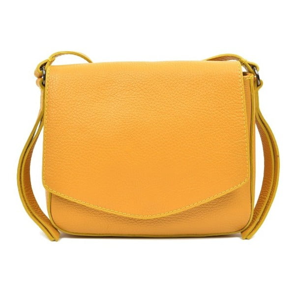Dzeltena ādas somiņa Carla Ferreri Metelo