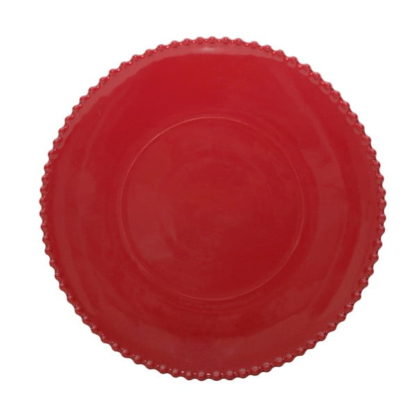 Rubīna sarkans māla šķīvis Costa Nova, ø 34,3 cm