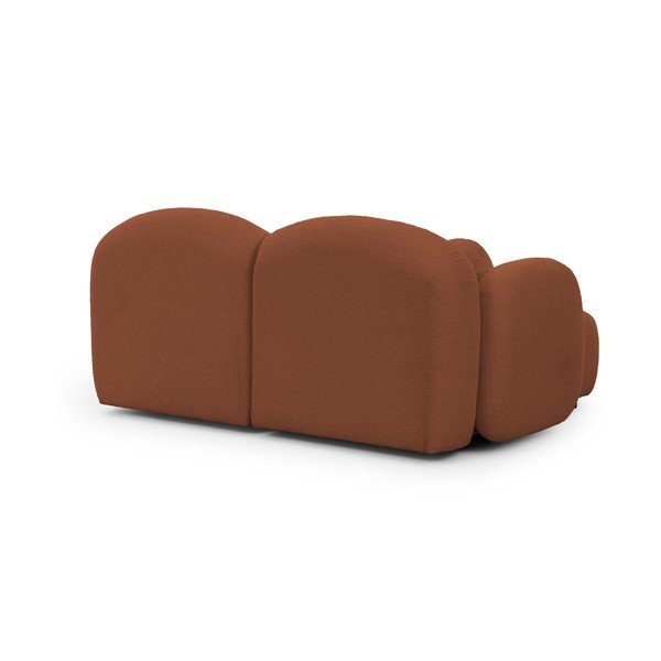 Terakotas oranžs stūra dīvāns no buklē auduma (ar kreiso stūri/ar zvilni) Orbit – Ropez-image-3